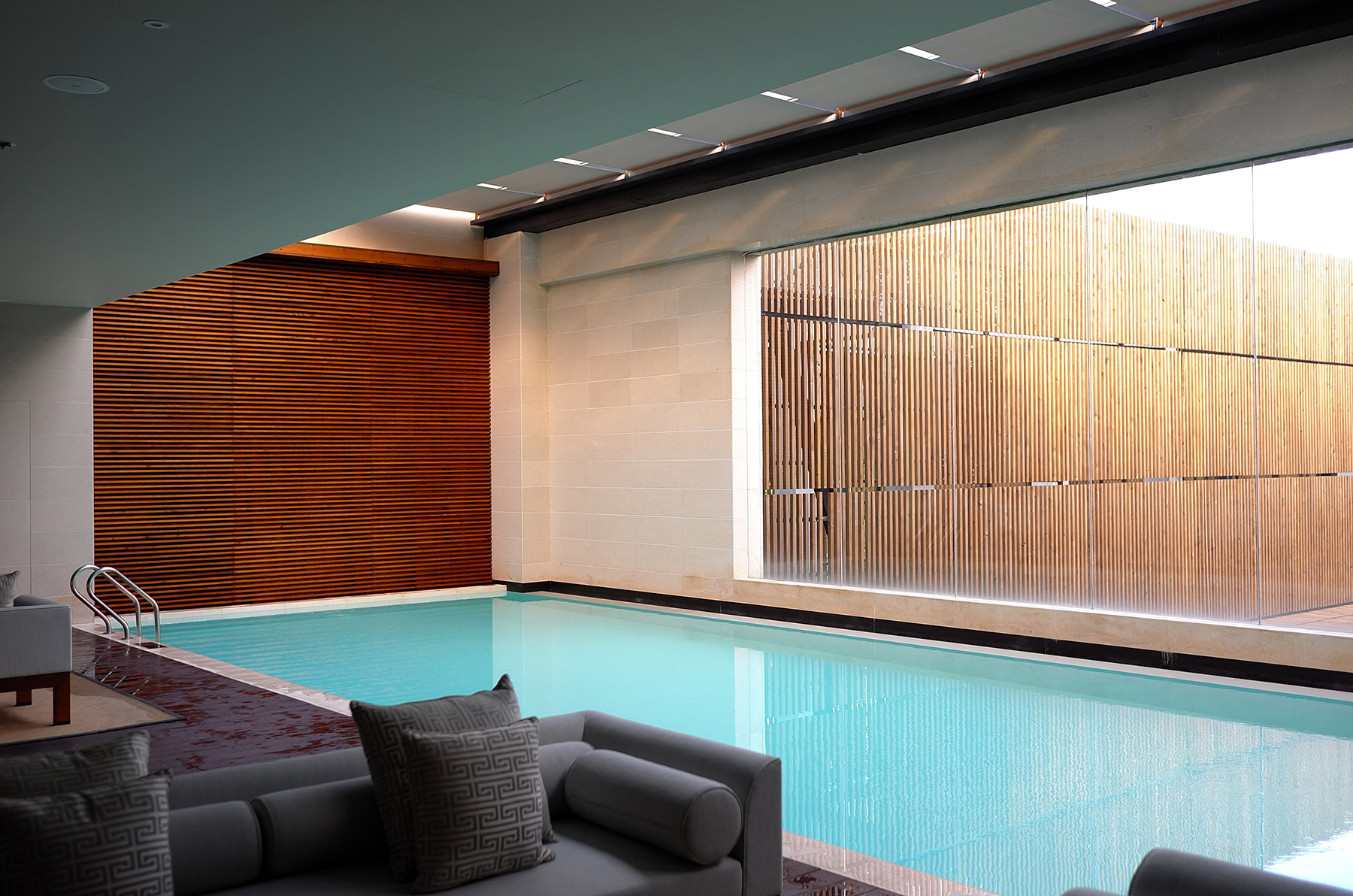 Serene indoor spa pool
