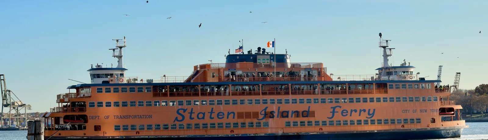 Staten Island Ferry crossing New York Harbor
