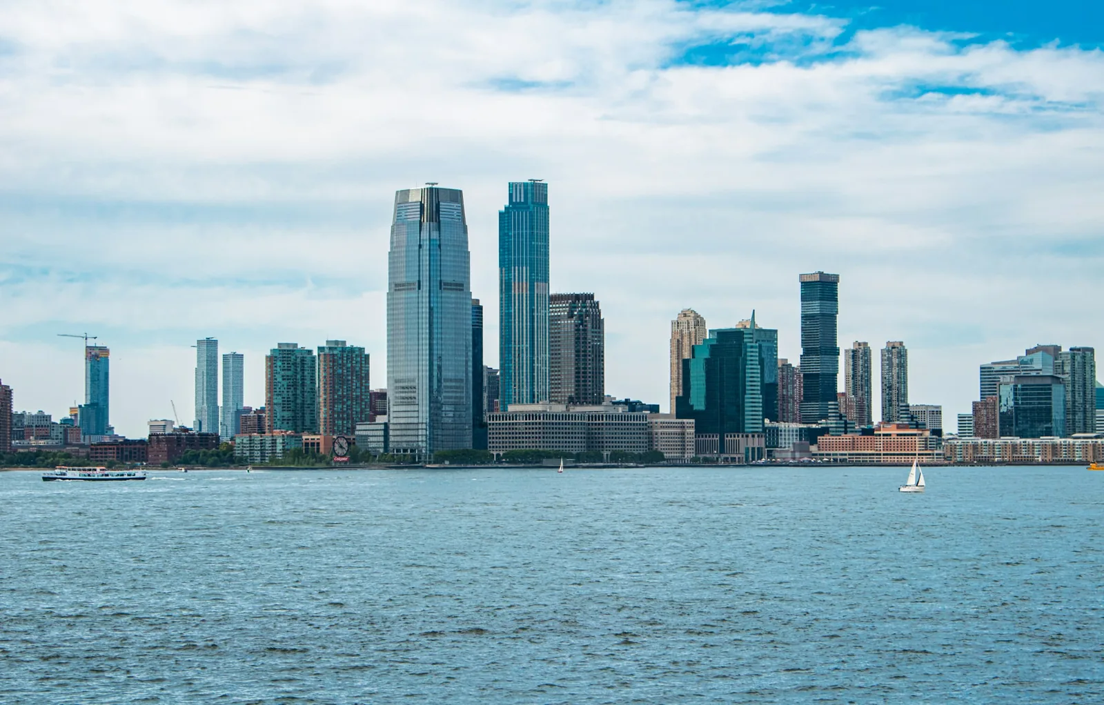 Jersey City skyline across the Hudson River